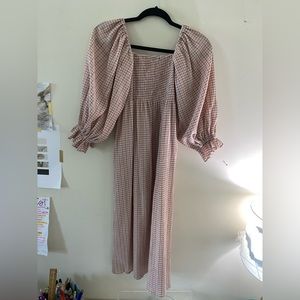 Pink graham / Pink Picnic Dress